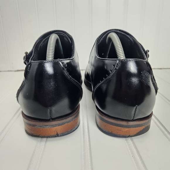 Stacy Adams Baldwin Mens Size 9M Black Double Monk Strap Dress Shoes 25188-001 - Picture 5 of 16